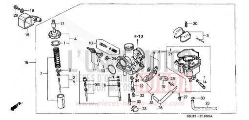 CARBURATEUR XR125L3 de 2003